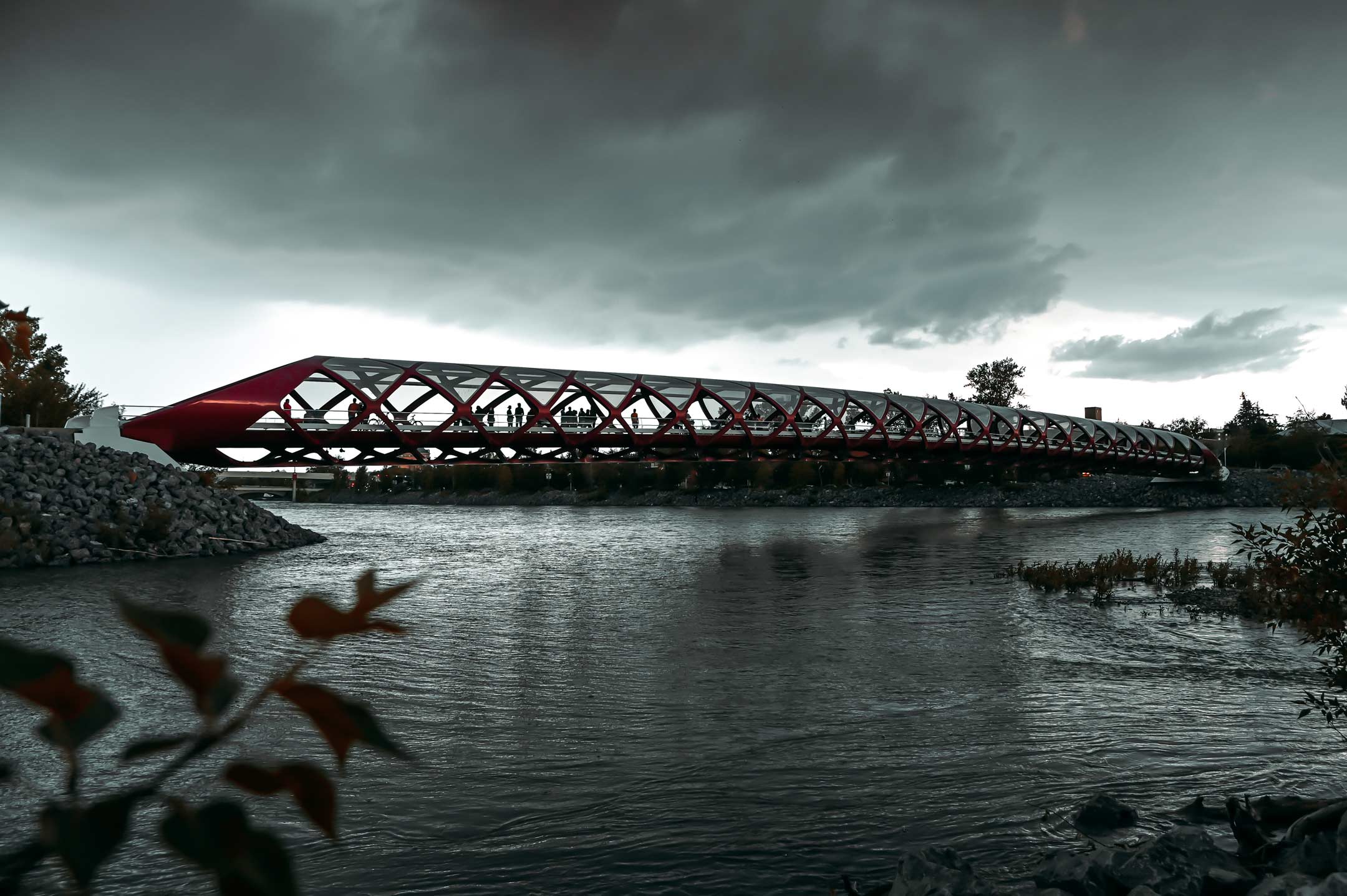 Peace Bridge on a stormy day